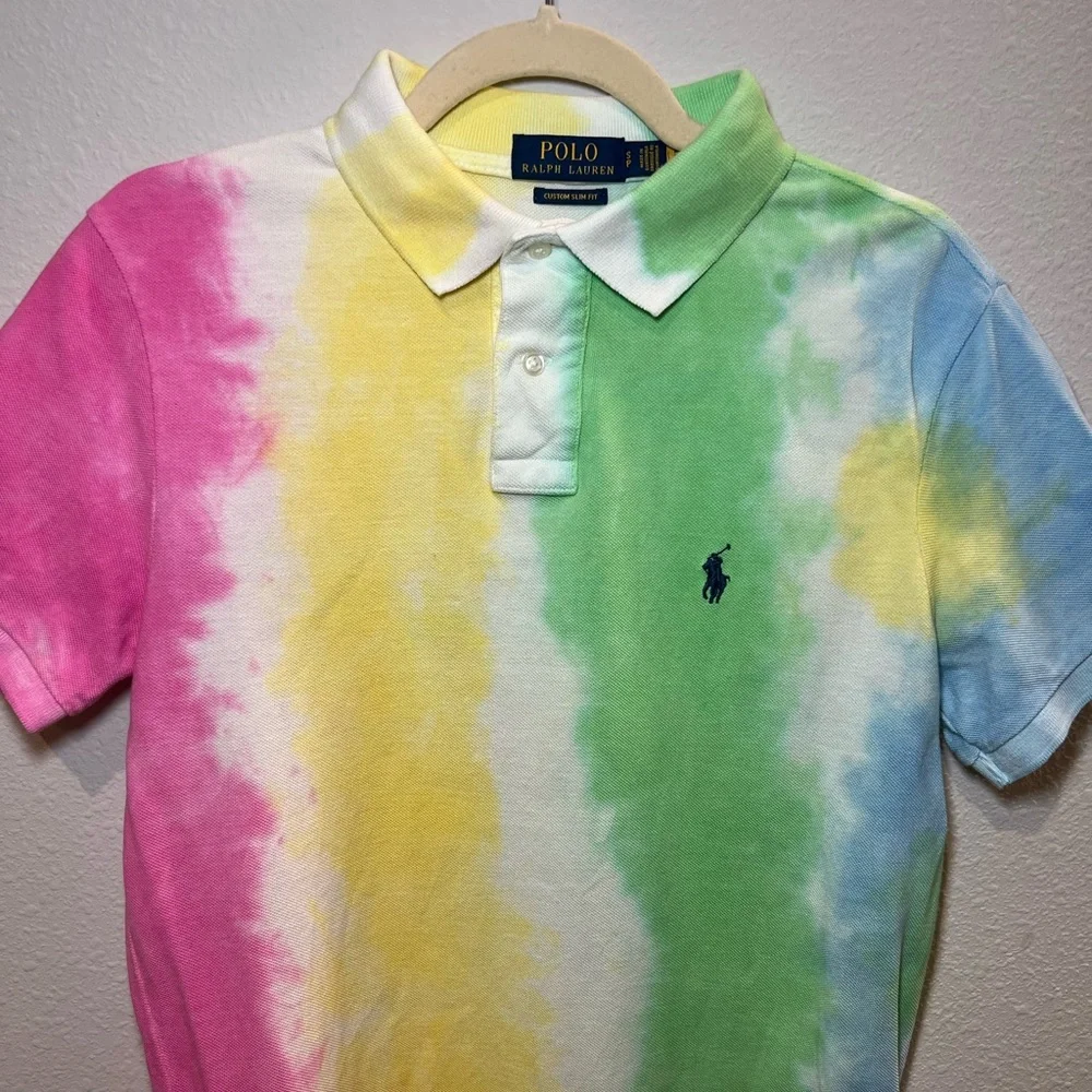 Polo Ralph Lauren Men's Tie Dye Polo Shirt Size S - Picture 10 of 12